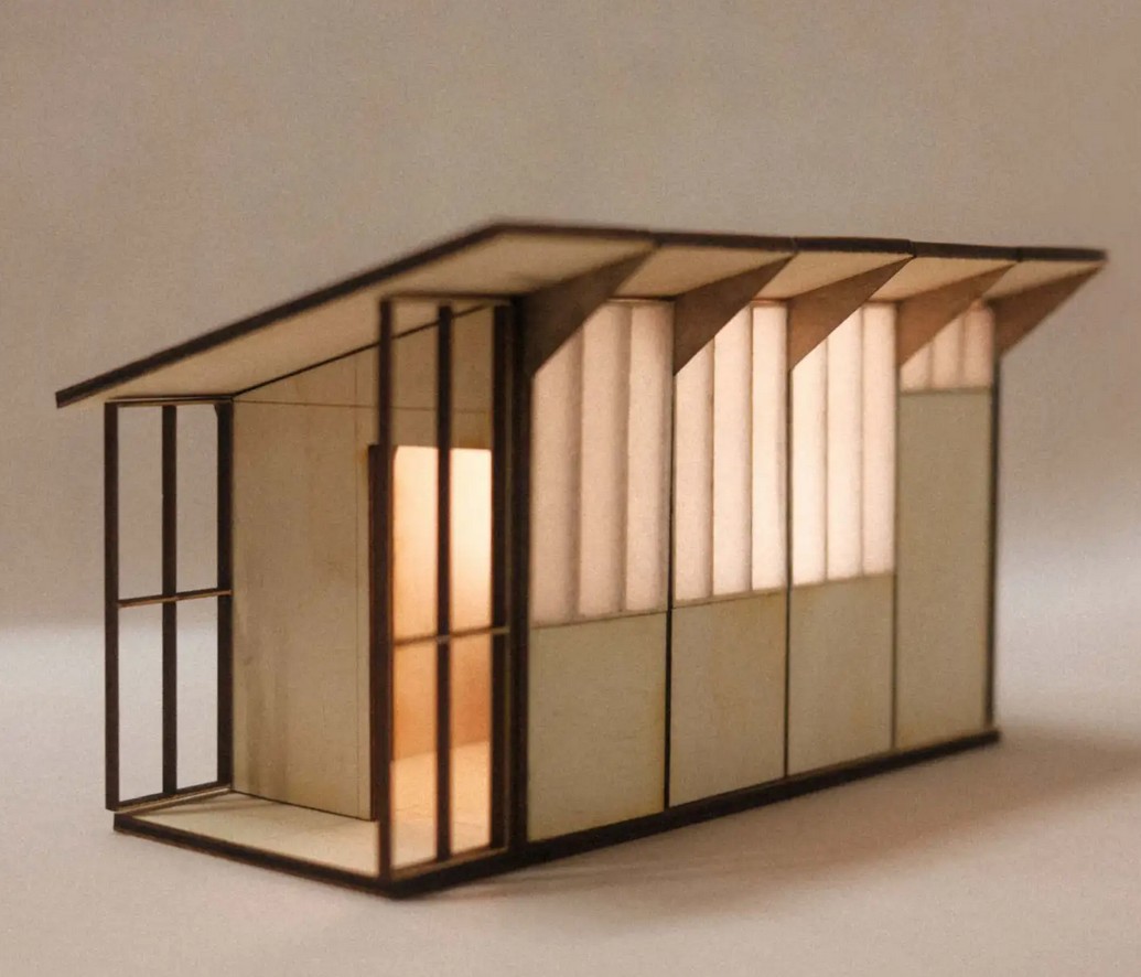 shed roof modular shelter using 4'x8' stressed skin panels